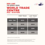 World Trade Centre Metro Station Timings to Expo 2020