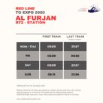 Al Furjan Metro Station Timings to Expo 2020 - First Train and Last Train Timings