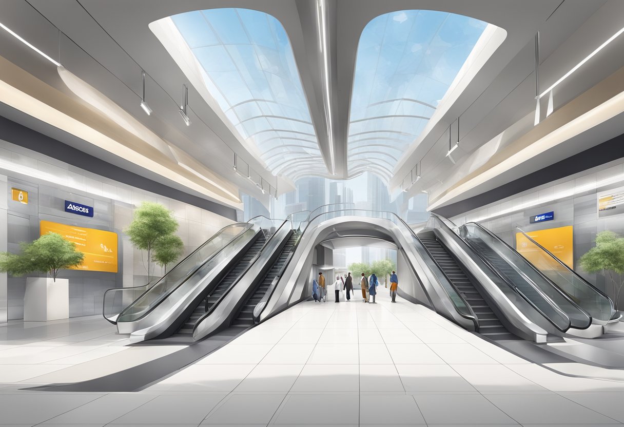 The adcb metro station features modern facilities and services, with clear signage and accessible amenities
