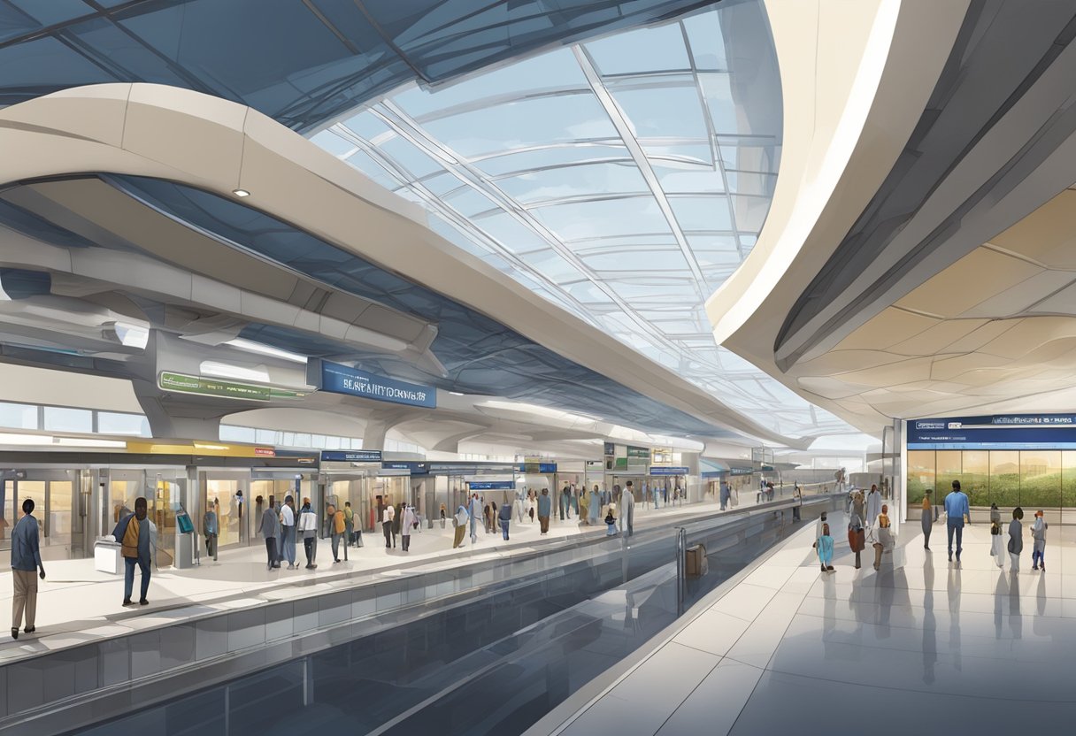 The bustling Al Nahda Metro Station, with its modern architecture and bustling crowds, stands as a symbol of progress and connectivity in the heart of the city
