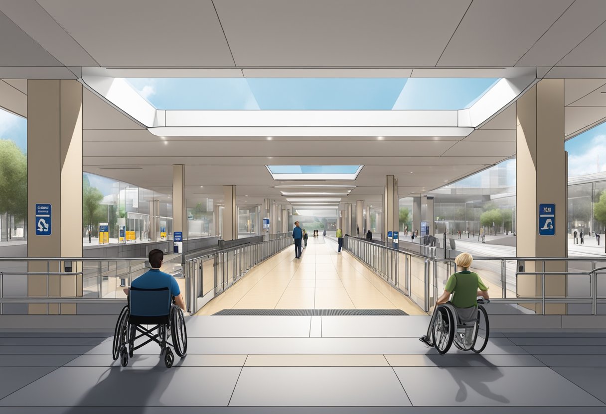 The Union metro station features a spacious layout with clear signage and accessible ramps for wheelchair users