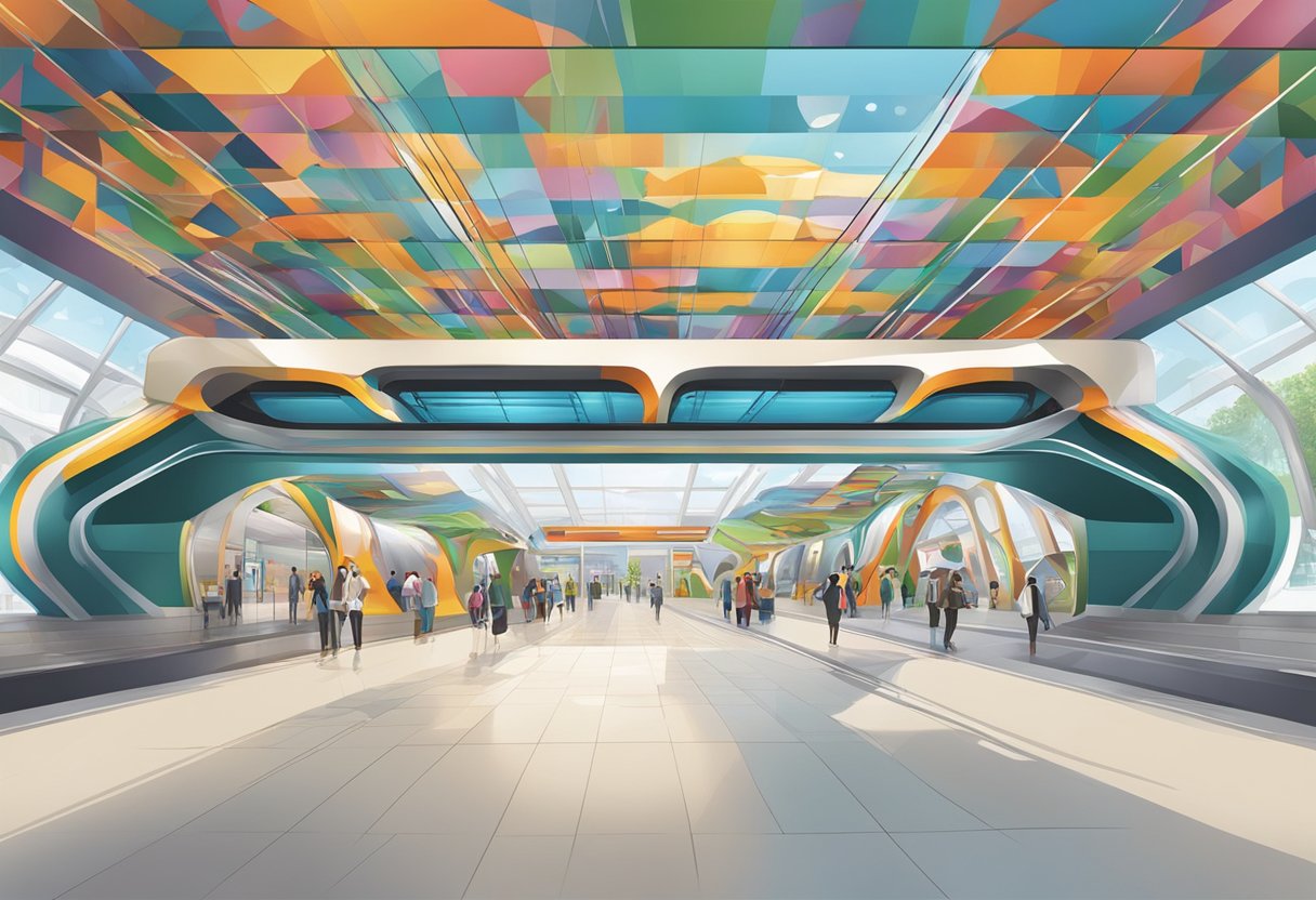 The Equiti Metro Station features vibrant cultural symbols and artwork, reflecting the rich heritage of the community